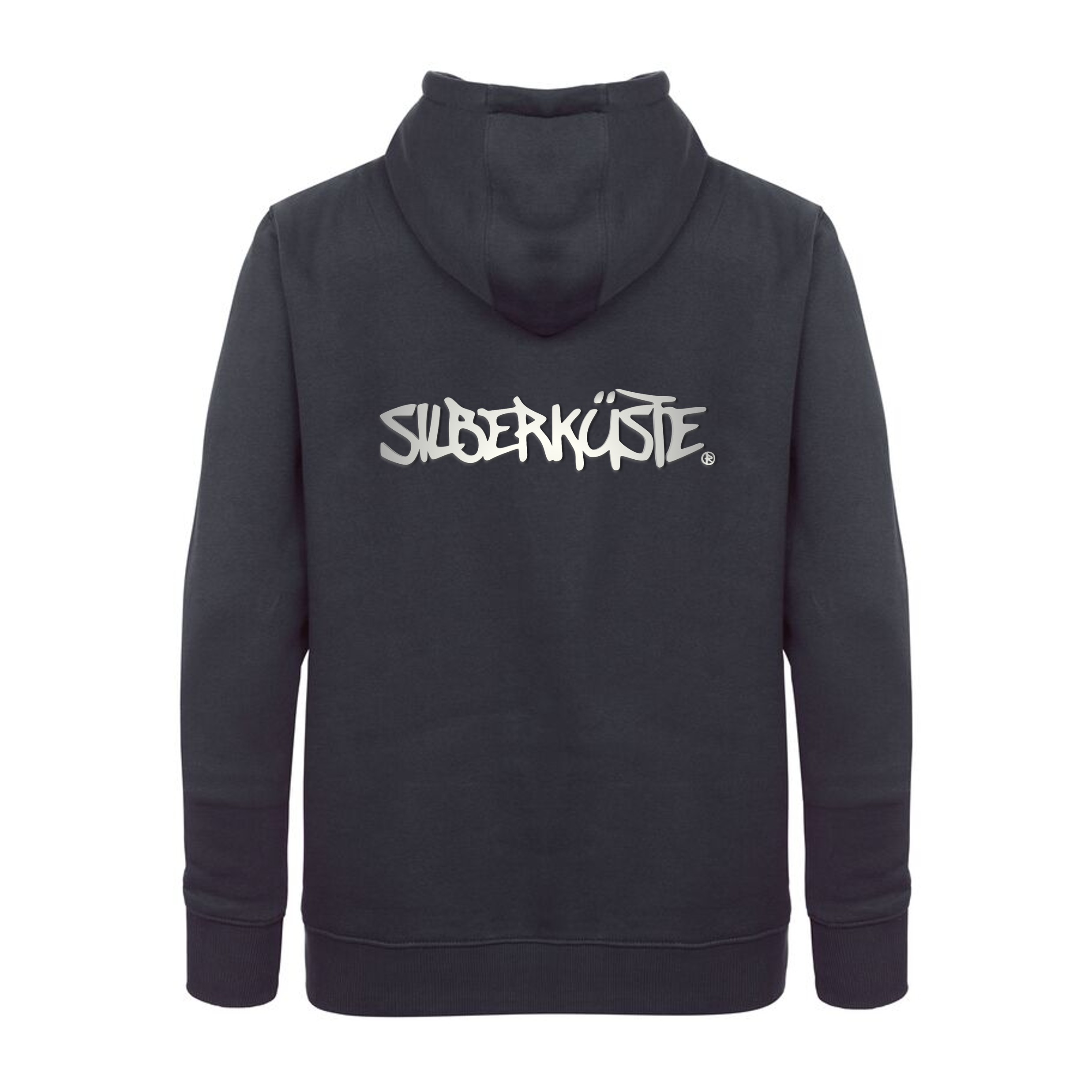 Rückseite vom schwarze SILBERKÜSTE Hoodie