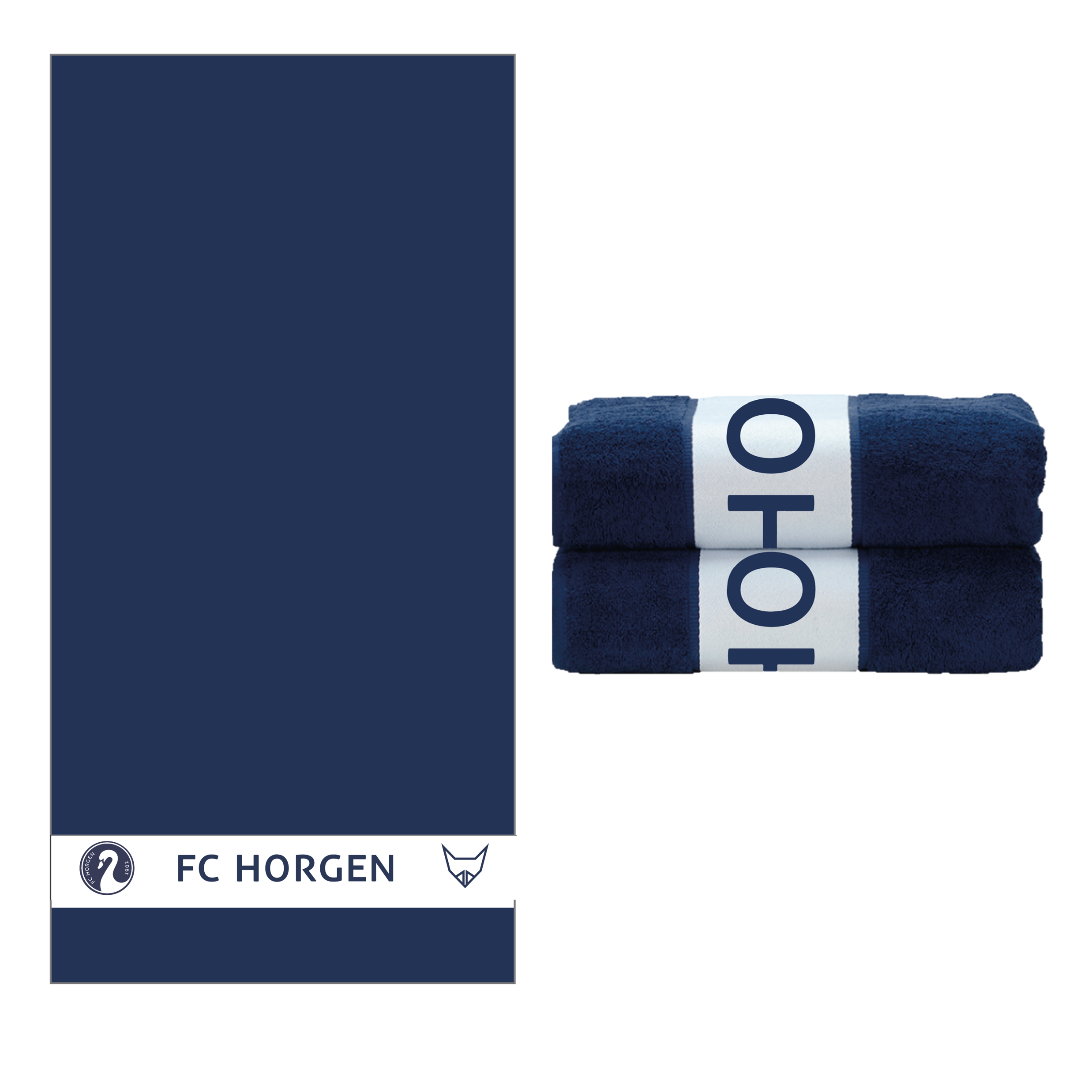 Blaues FC Horgen Badetuech Set