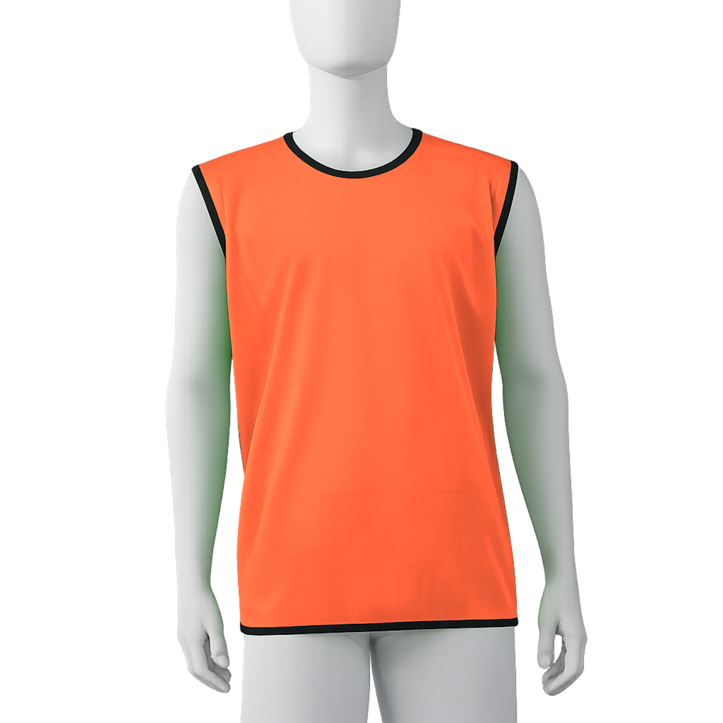 Neonorange Trainingsleibchen ohne Aufdruck